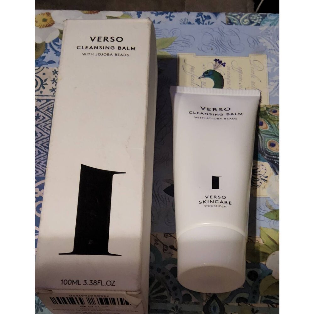 NIB~VERSO Cleansing Balm with Jojoba Beads~100ml/3.38 fl.oz.~$46 Retail Value